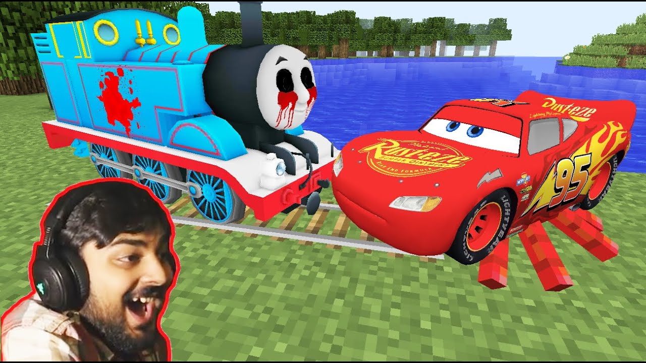 THOMAS EXE vs Cursed MCQUEEN  in Minecraft