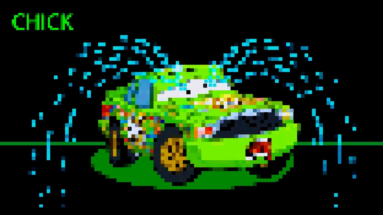 Crying Pixar Cars (8-bit Sound) Pixel Style animation