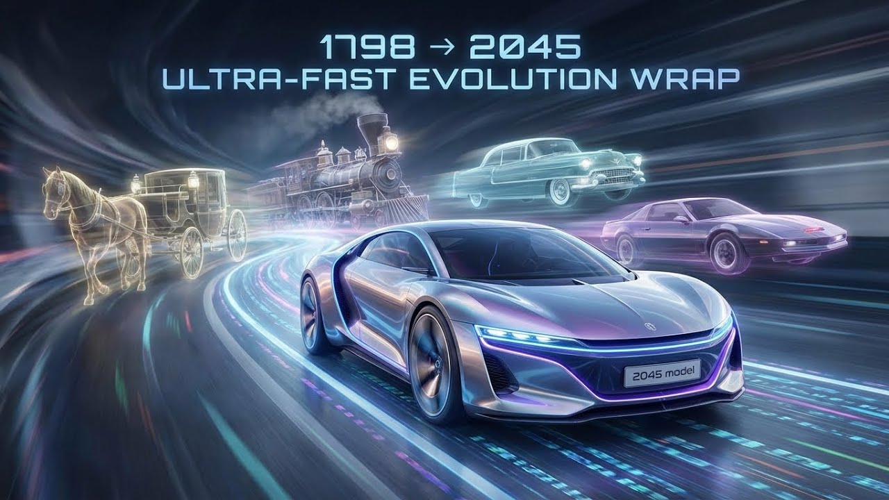 Evolution of Cars (1789–2050) | How America Drove From Carriages to AI Vehicles