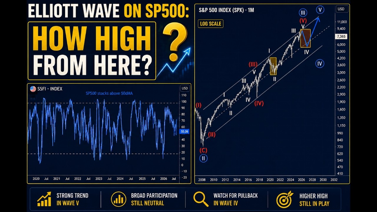 Волновой анализ Эллиотта по индексу SP500: насколько высоко он поднимется? #elliottwave #sp500