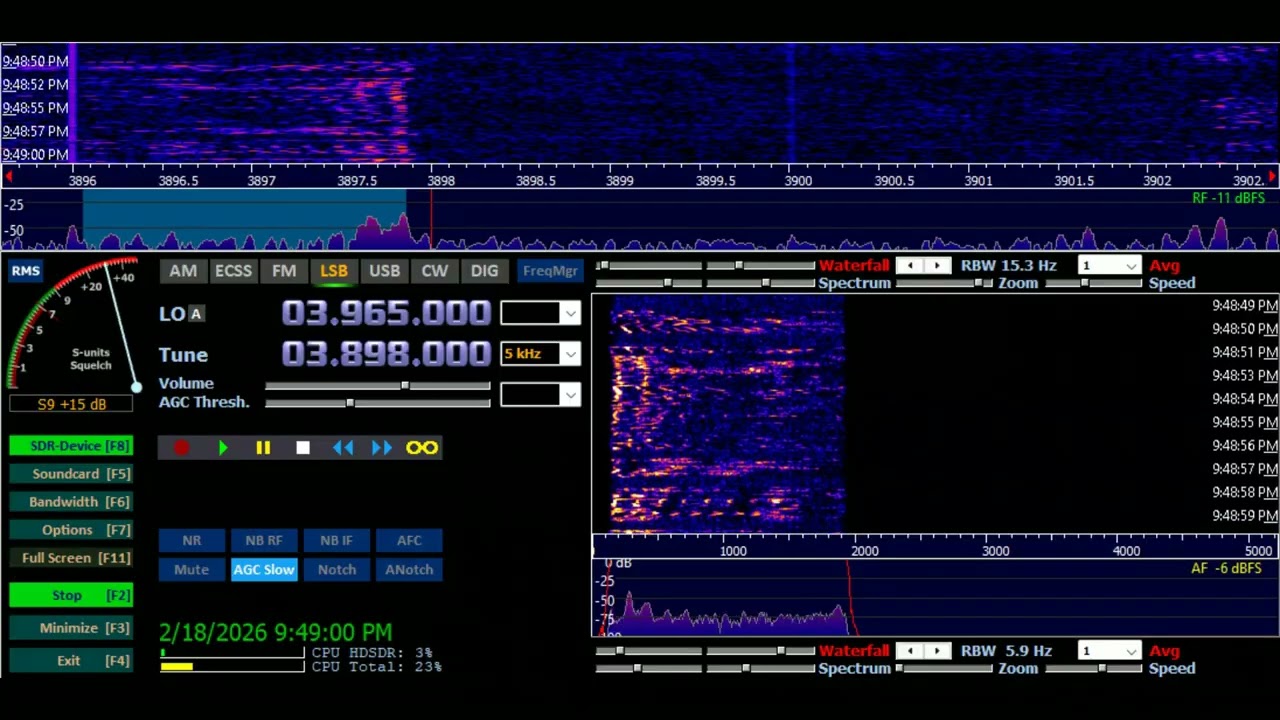 SWL 75-80 Meter Band 3 898MHz 2026 02 18 21 41 52