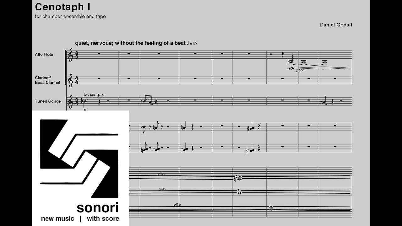 Daniel Godsil — Cenotaph I (2019) for chamber ensemble and tape
