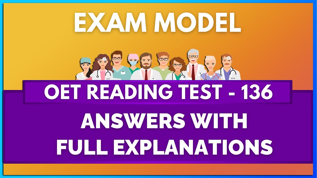 OET READING TEST - 136 | MIHIRAA