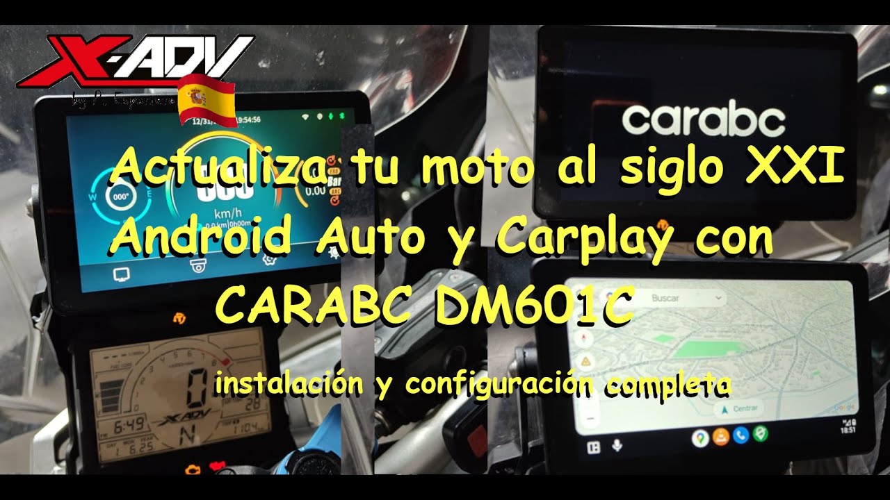 👉 Instalo y Pruebo la Pantalla CARABC DM601C en mi X-ADV | Android Auto + CarPlay para Motos 🔥