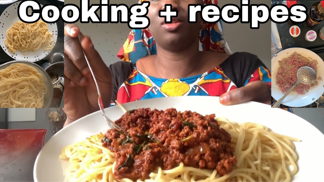 Cooking my favorite spaghetti 🍝 bolognese, mukbang +recipe