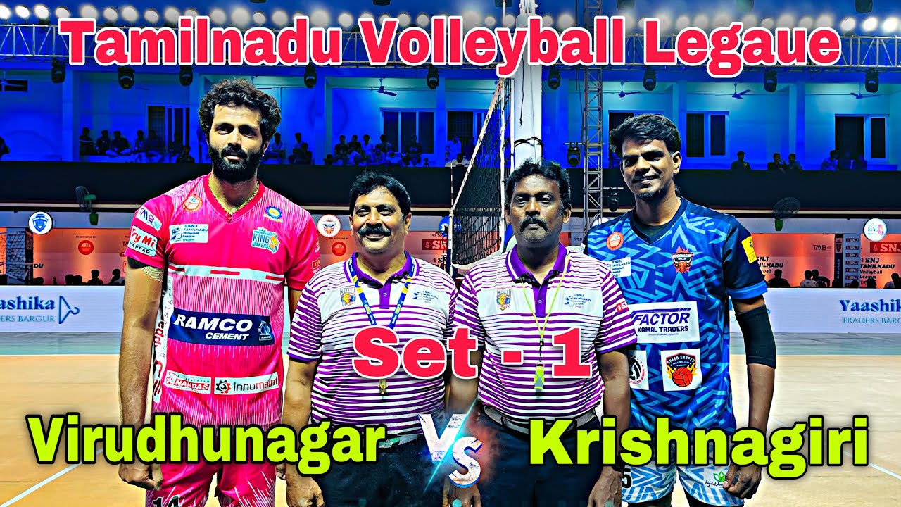 League Match 🔥 Virudhunagar King Maker’s Vs Krishnagiri Bulls 👌 Set - 1 | TNVL Season - 1