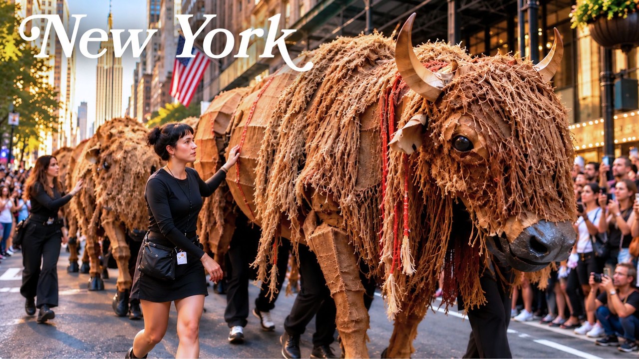 NYC LIVE: 40 Giant Buffalo Puppets, San Gennaro Celebration in Little Italy & Illumination NYC