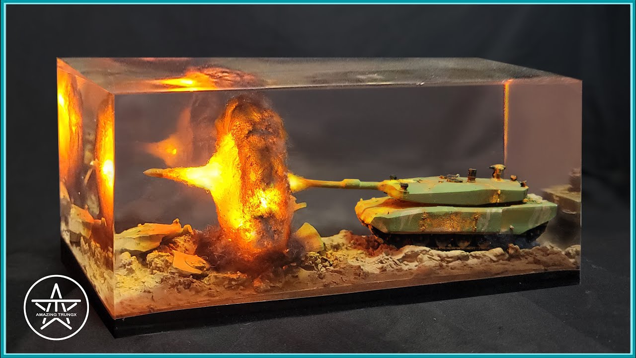 The tank of war II | AmazingTrungX DIY Epoxy Resin Diorama