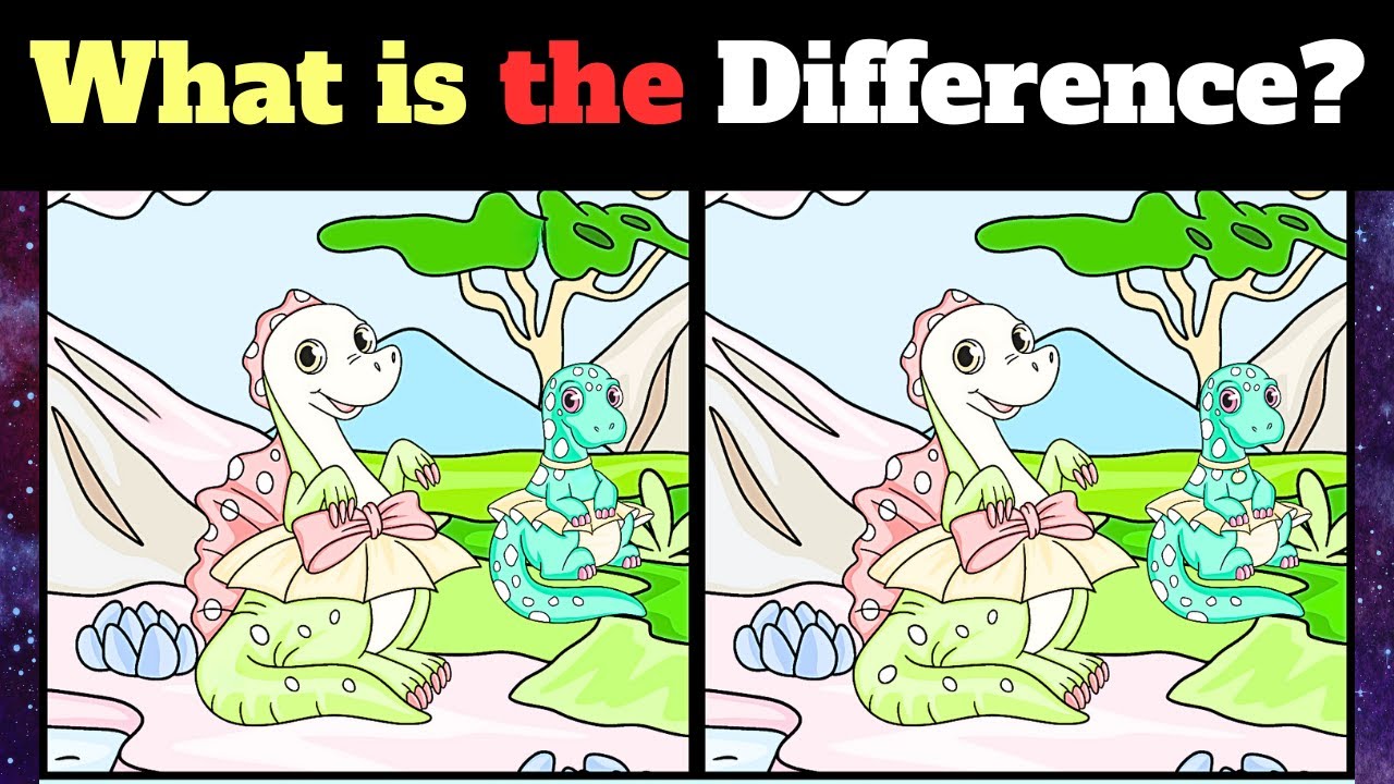 Easy to Very Hard Find the Difference Dino World Part 2