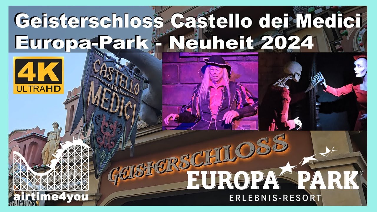 Gefangen im Geisterschloss - Castello dei Medici - Europa-Park - neu 2024 - Onride Experience - 4K