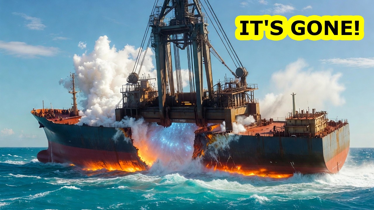 Massive Ship Was Completely Shredded! | Giant Ship Breaking & Shredding Process (8K) 🚢