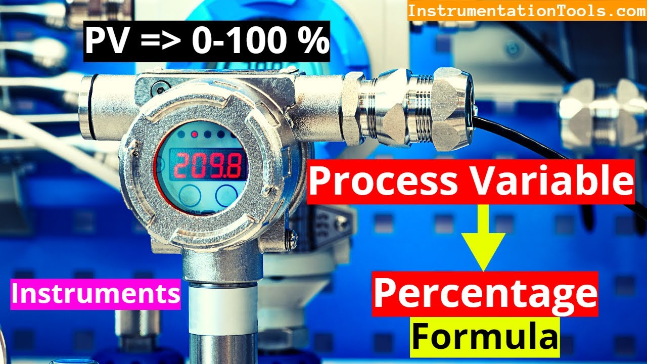 Instrument Process Variable to Percentage Conversion Formula - Instrumentation Formulas