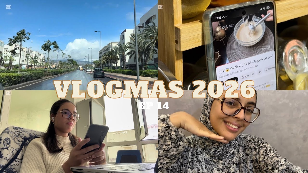 VLOGMAS 14 : Rainy Tuesday 🌙☪️ يوم كامل معي + كيك بدون غلوتين