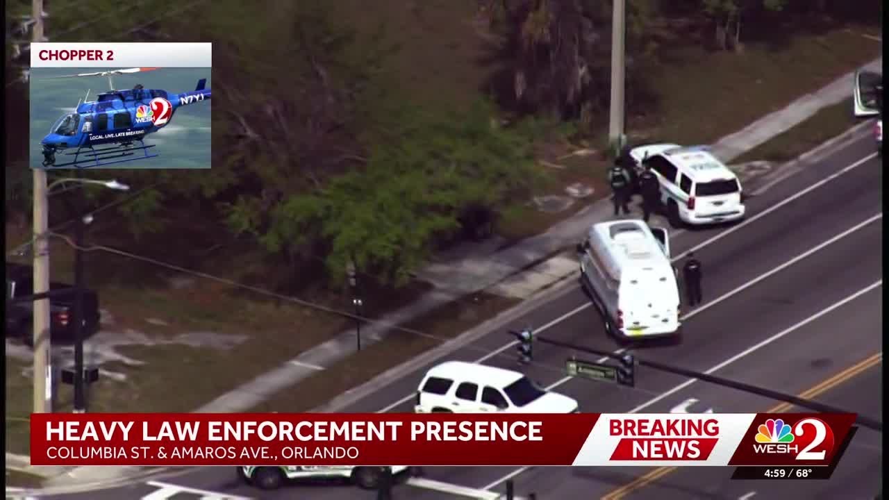 Heavy law enforcement presence spotted outside Orlando home