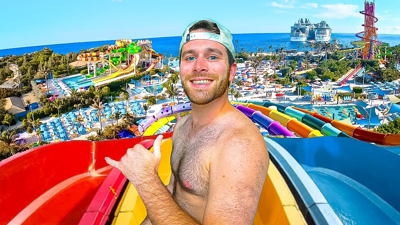 Visiting Perfect Day At Coco Cay Water Park! ALL Waterslides POV