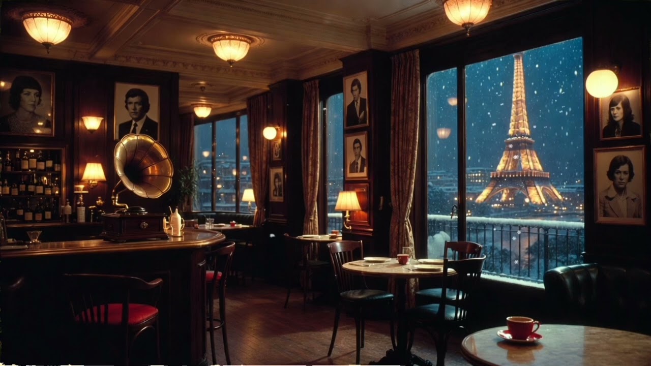 Paris Love Café ☕ | Timeless Romantic Piano & Violin (Eiffel Tower Night)
