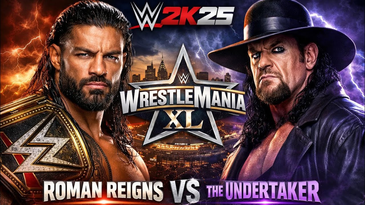 Roman reigns vs The undertaker Wrestlemania 40 Match Wwe2k25 #wwe #wwe2k25 #wweraw #wrestlemania40 