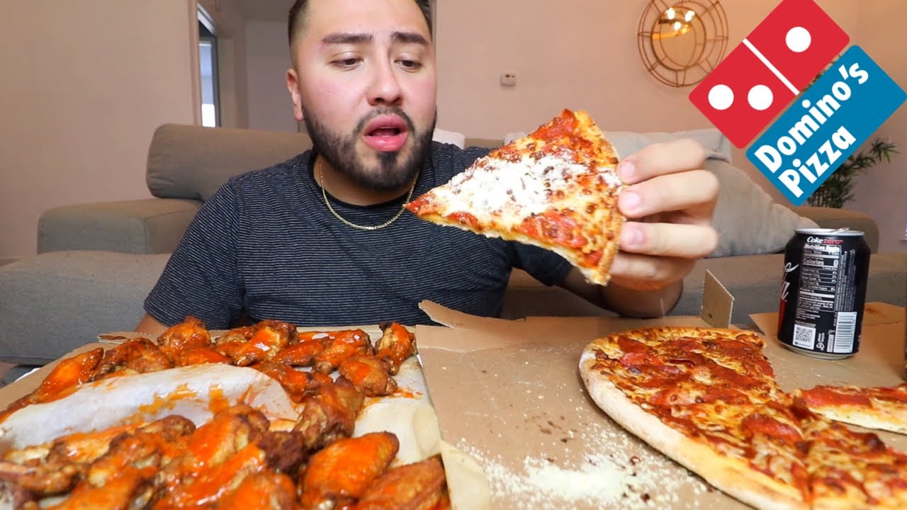 DOMINOS PIZZA & WINGS MUKBANG
