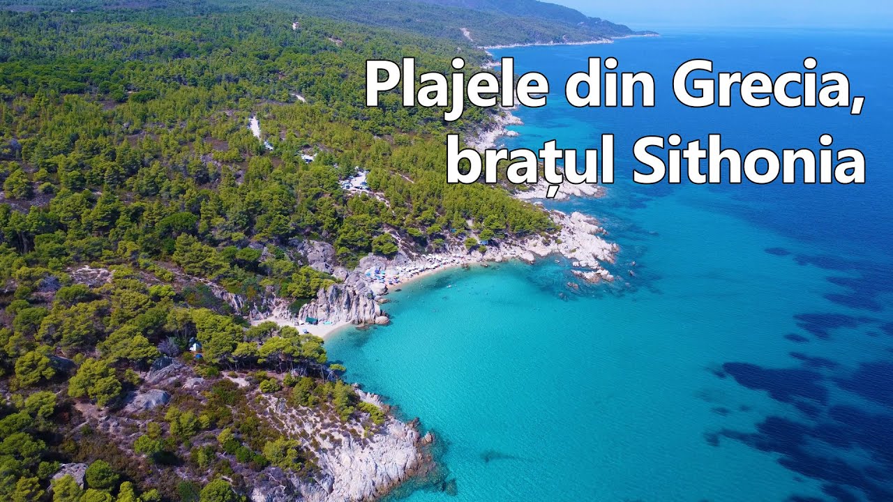 Filmări din dronă în Grecia, brațul Sithonia