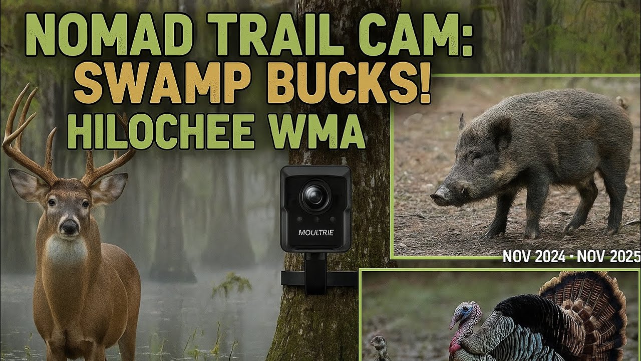 Nomad Trail Cam: Swamp Bucks! Hilochee WMA- Moultrie Mobile Delta Base Trail Cam