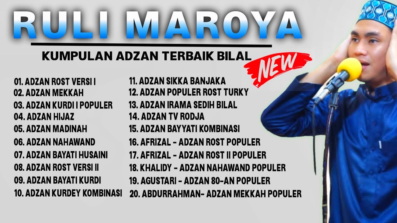 ADZAN MERDU TERBAIK &bull; 20 ADZAN NONSTOP YANG MENENANGKAN &bull; Most Beautiful Adhan || RULIMAROYA & QORI