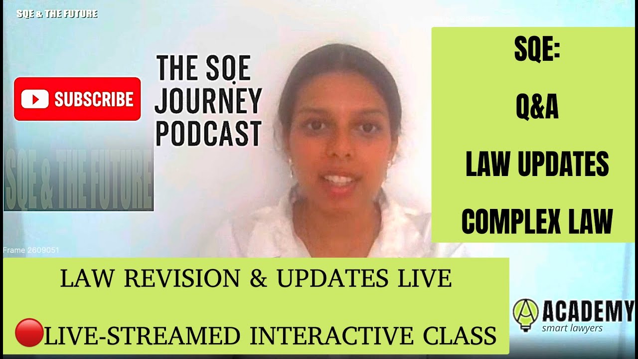 Live Law Revision Sessions – £25: Smart & Budget Tool for SQE1 & SQE2