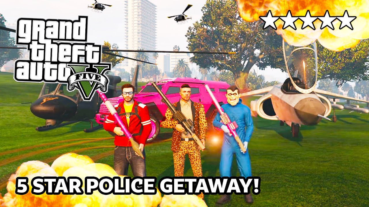 GTA 5 Online 5 STAR HEISTS Destruction! 5 Star POLICE Getaway in GTA Online! (GTA 5 PS4 Gameplay)