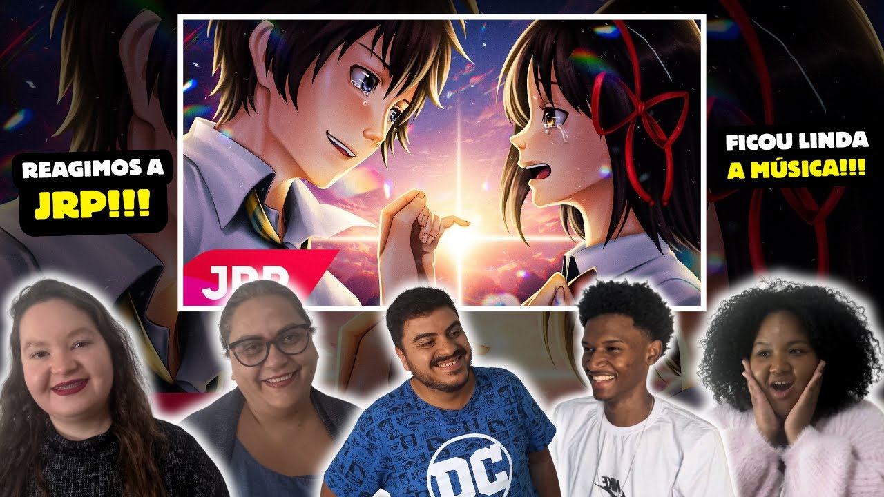 (REACT)Reagimos a Além do Tempo | Taki e Mitsuha (Your Name) | JRP ft. ‪@amandaareia‬ | LINDO DEMAIS