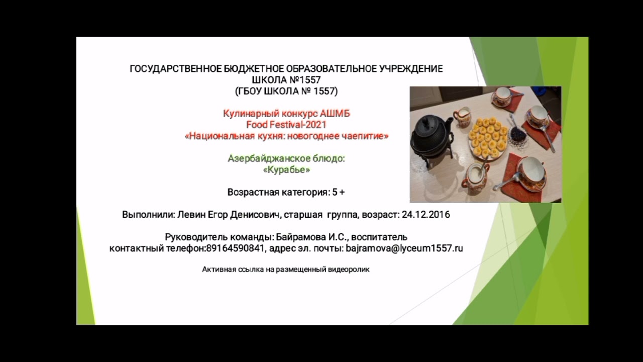 Кулинарный конкурс: Food Festival-2021. Азербайджанское блюдо: