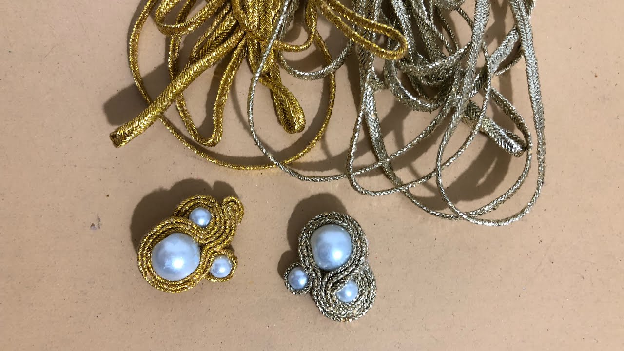 Soutache Jewellery | Charma Dori Button Art | Jewellery Making Idea | Handmade Jewellery 