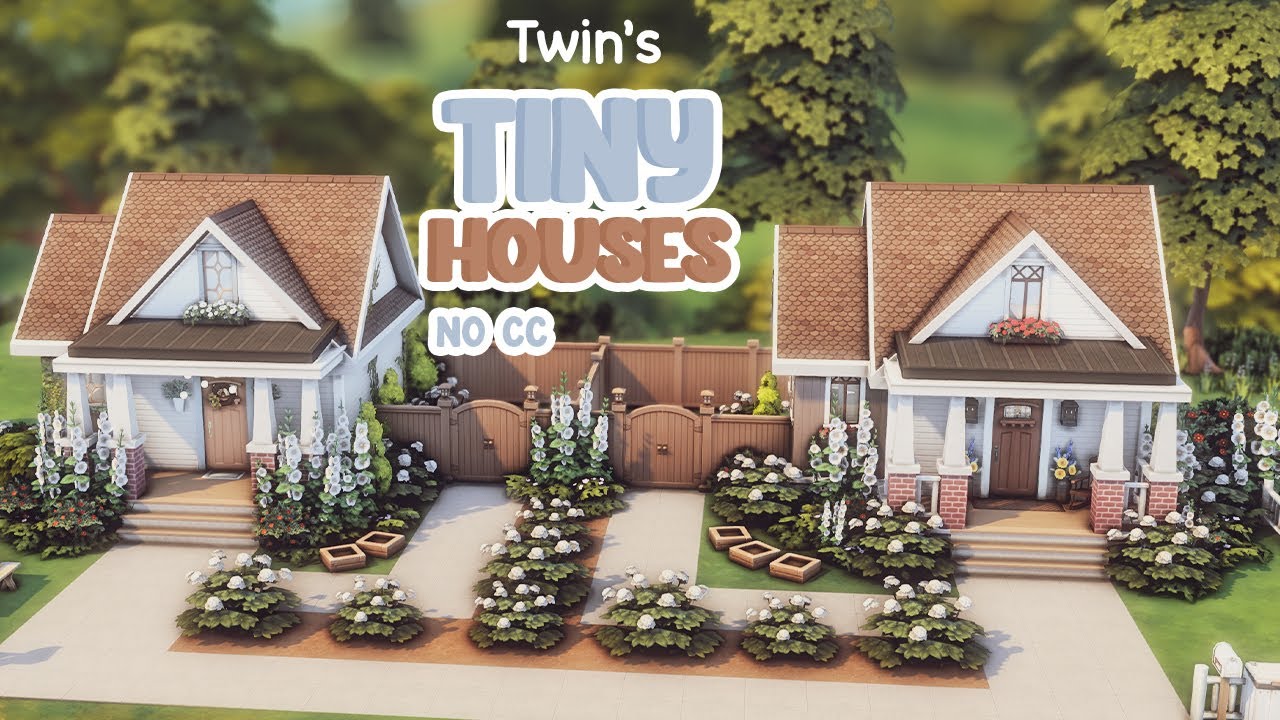 2 Tiny Homes 1 Lot ✨ Sims 4 Speed Build l No CC