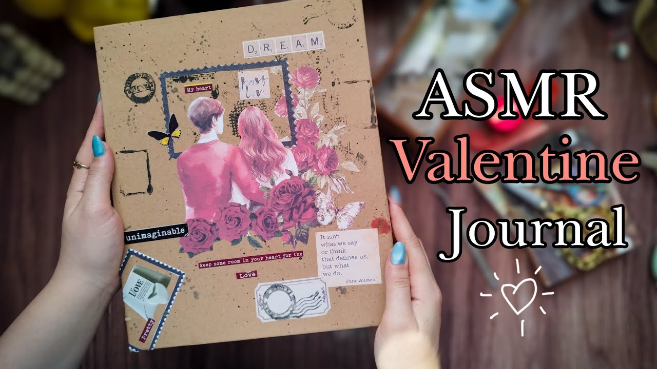 Romantic Junk Journal ASMR | Soft Paper Sounds & Vintage Love Collage
