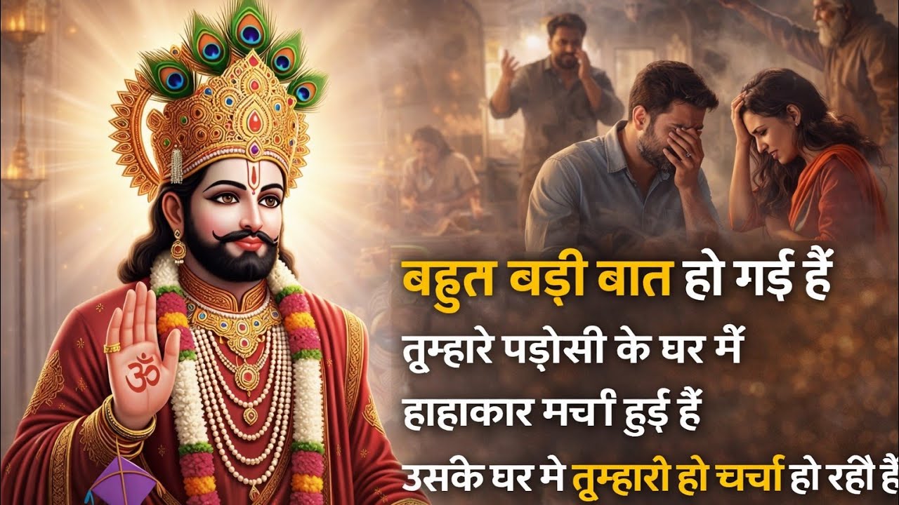 बहुत बड़ी बात हो गई हैं तुम्हारे पड़ोसी के घर में हाहाकार मची हुई हैं...🌺 khatushyam ka sandesh 🌺