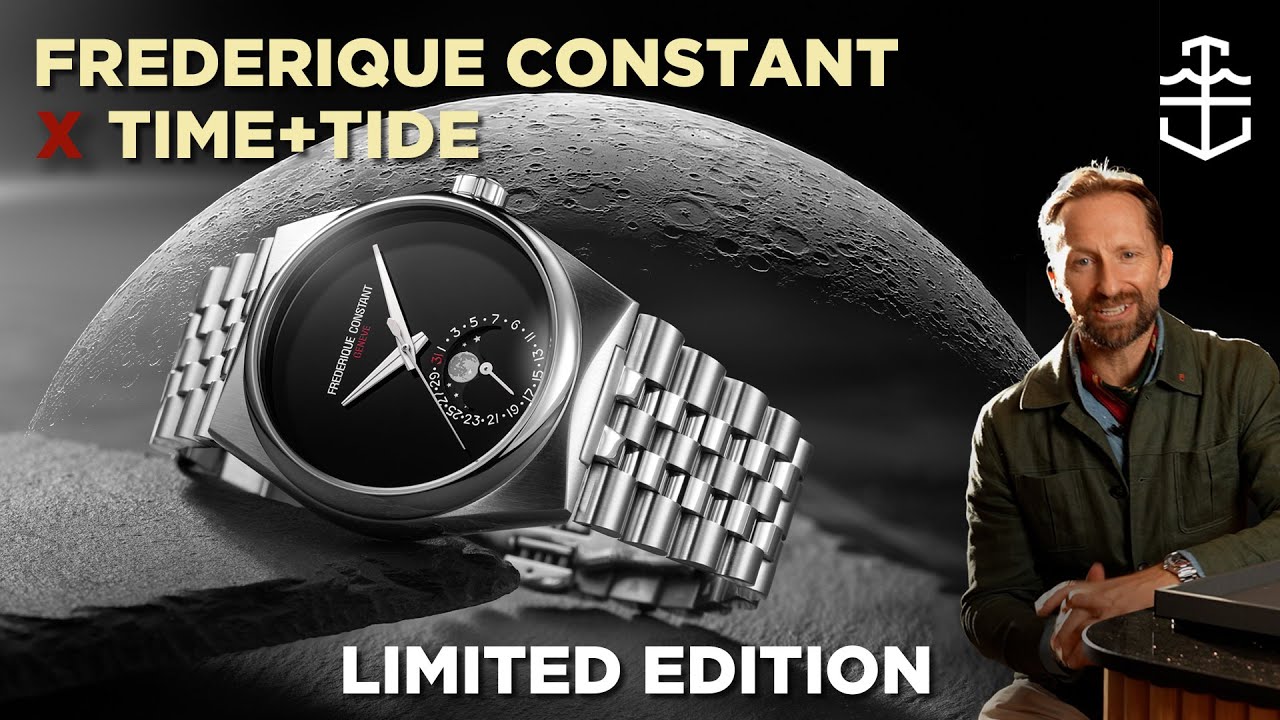 New Frederique Constant x Time+Tide Highlife Manufacture Moonphase Date Onyx Moon