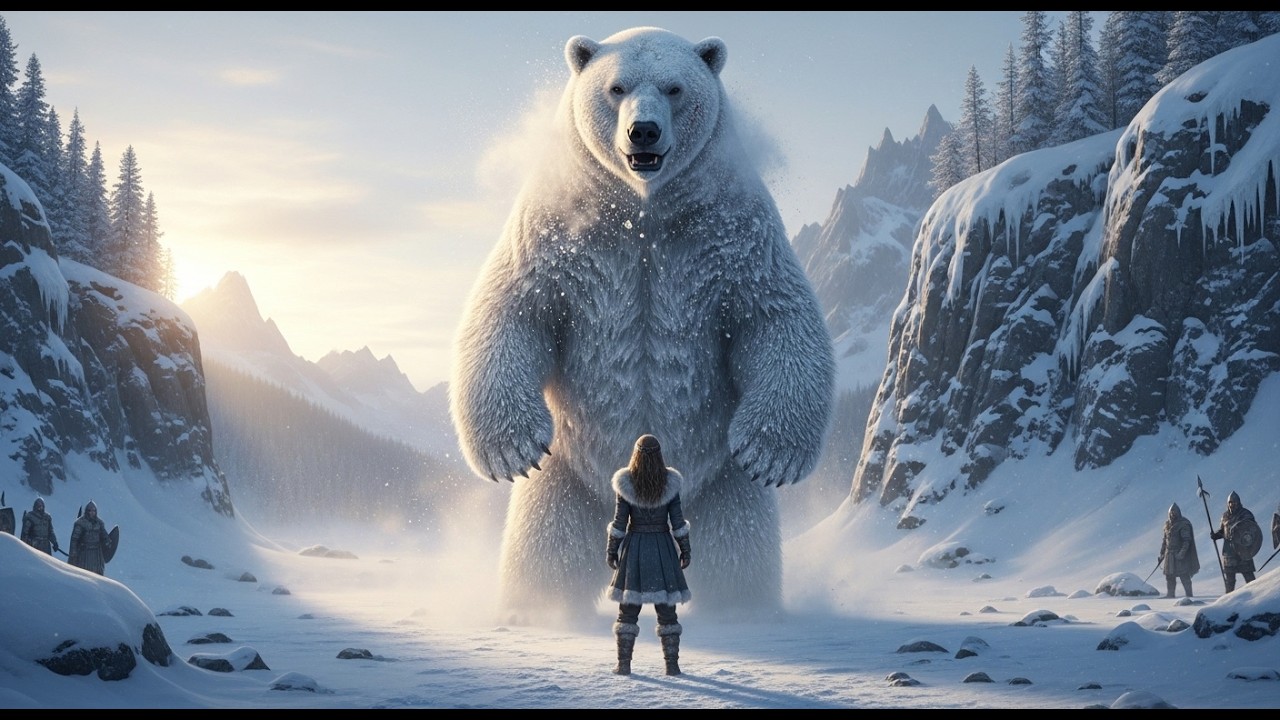 The Northern Snow Bear Awoke After Fifty Winters — It Stood Only Behind Her