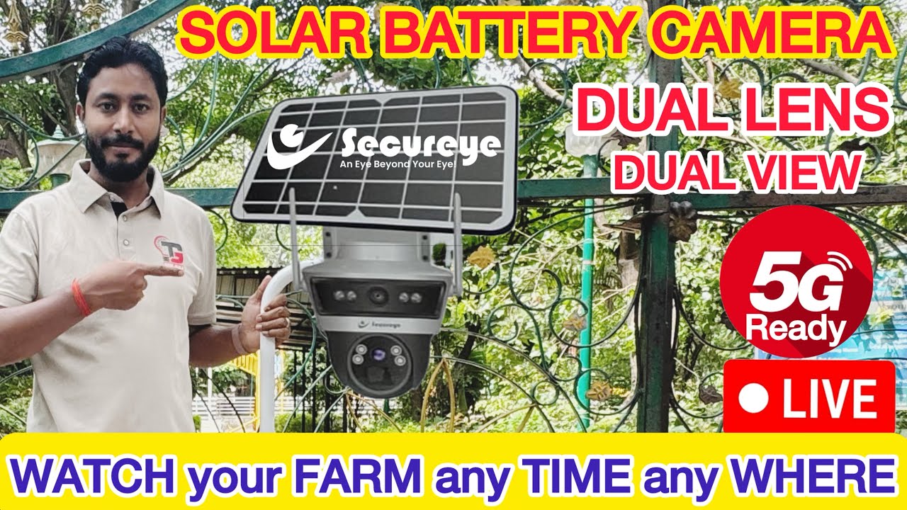 Secureye dual lens 4G Solar camera |Solar Dual lens 4G camera |Secureye Solar camera installation .