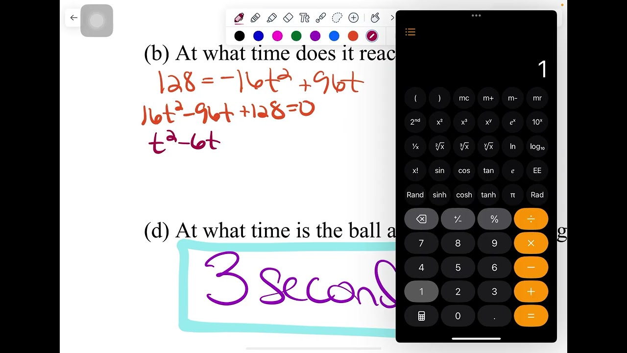 Notes 73 - Quadratic Min/Max Word Problems