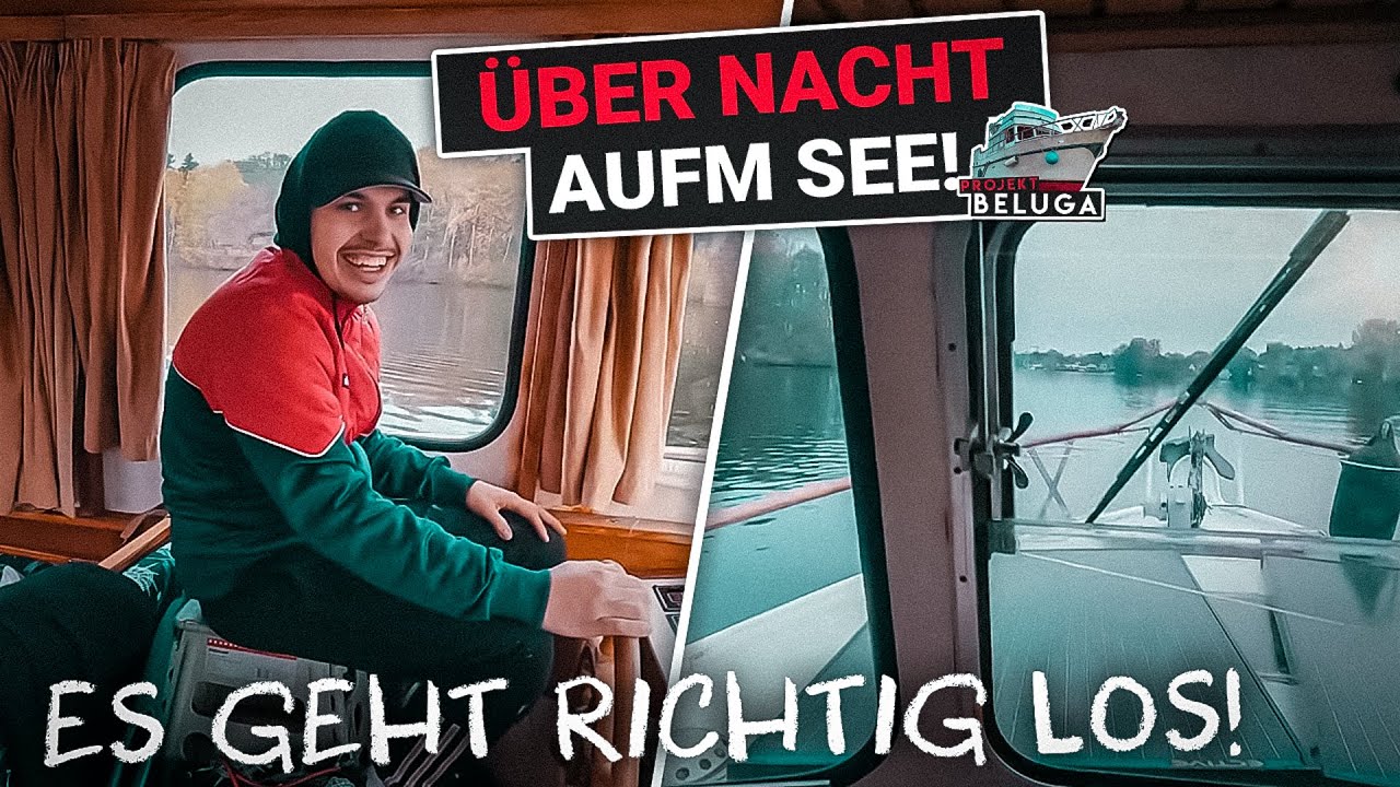 ERSTE NACHT auf einem SEE! Ankern + Basteln + Kochen aufm BOOT | Projekt Beluga