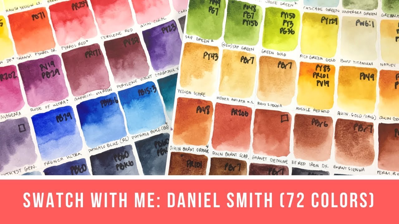 Swatch with Me: 72 Daniel Smith Colors!