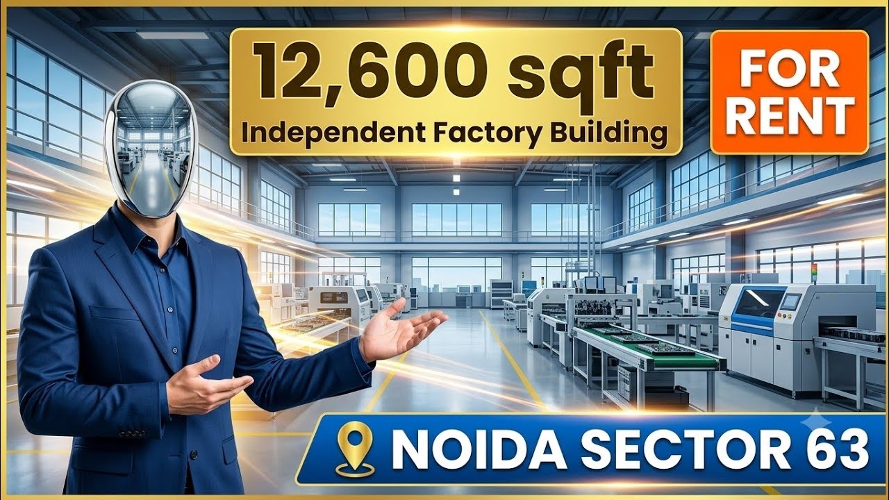 12,600 Sqft Factory For Rent in Noida Sector 63 | 450 Sqm Plot