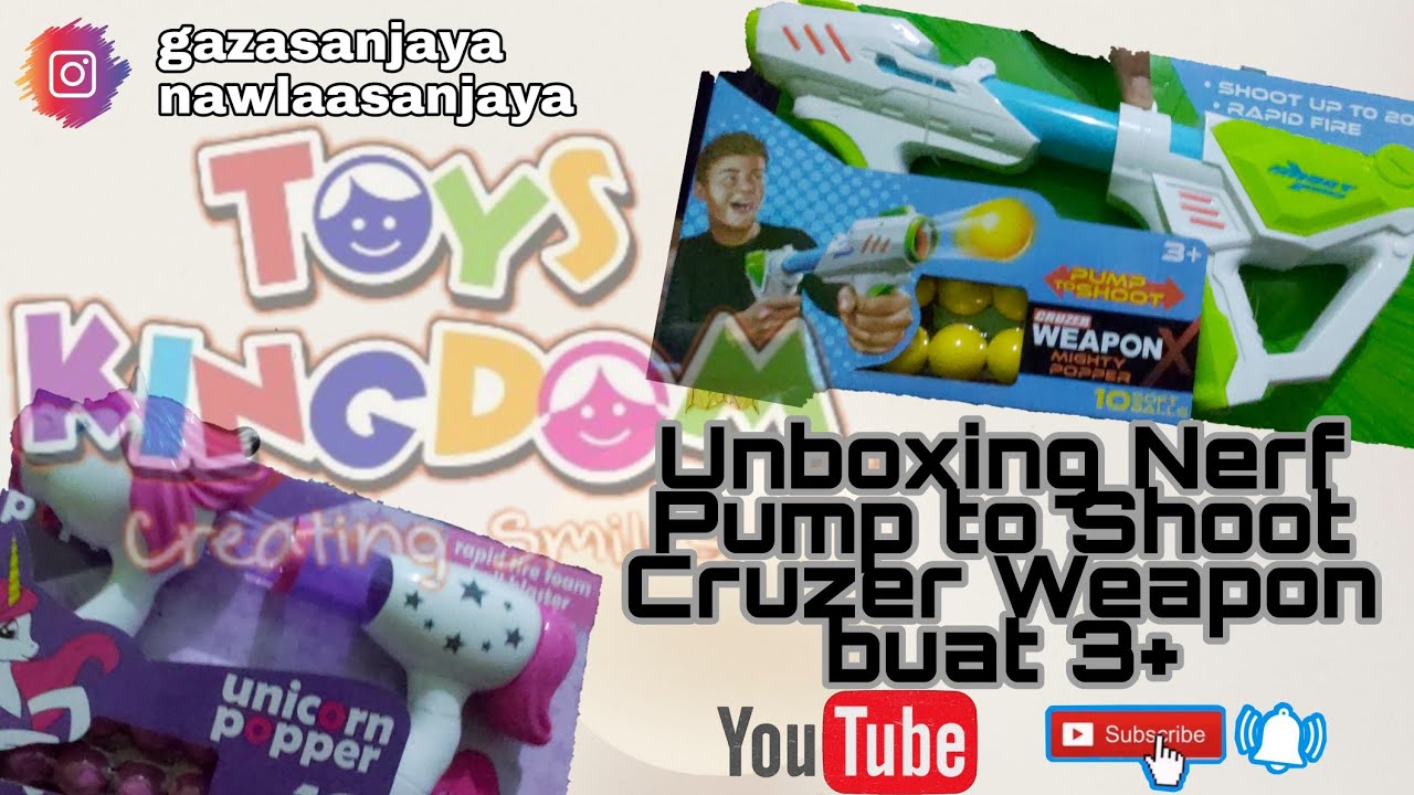 Unboxing Nerf Pump to Shoot Cruzer Weapon buat 3+ #youtubercilik #viral #unboxingmaonan #gazanawlaa