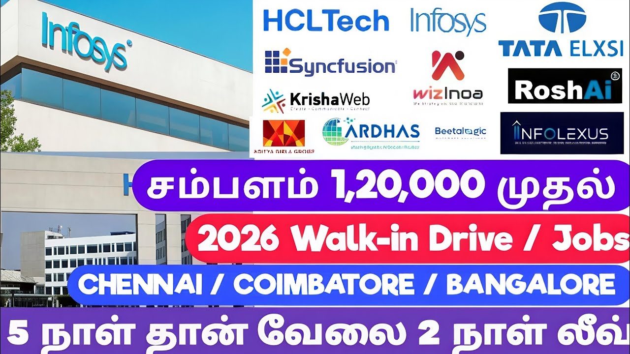 💼 Chennai, Coimbatore & Bangalore Jobs 2026 | Freshers & Experienced Jobs | IT & Non-IT
