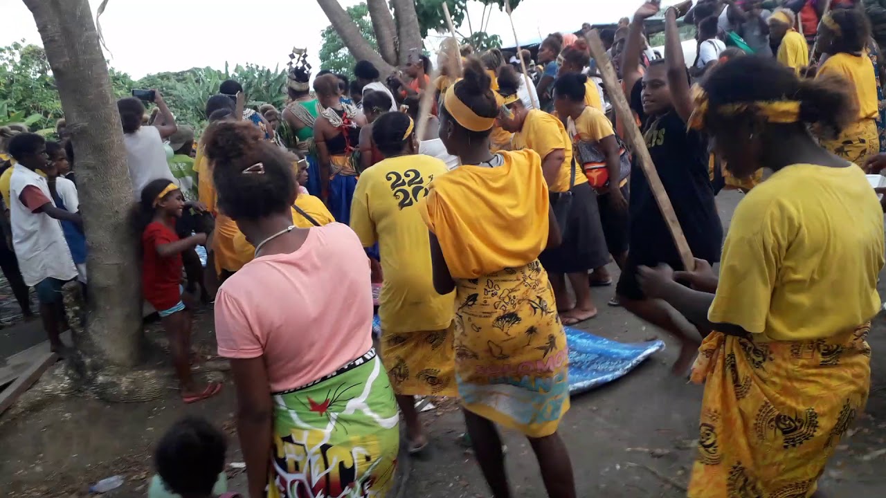 malaita leading the bride after being paid bride price  (suava bay  culture practice )solomon island
