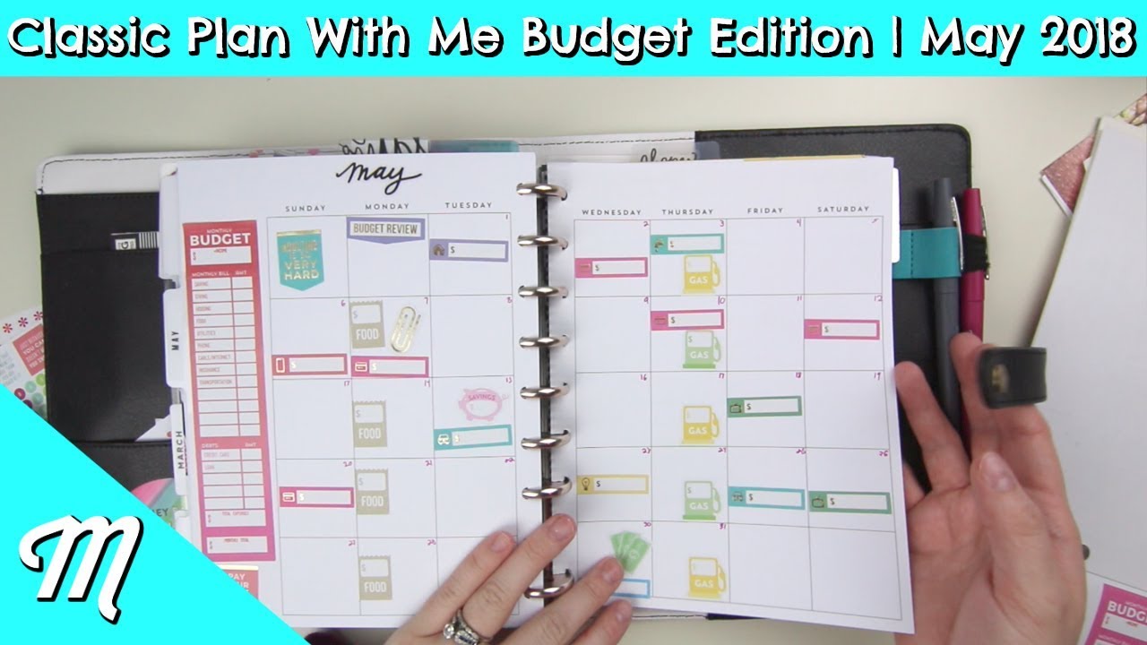 Happy Planner Classic Plan With Me Budget Edition | May 2018