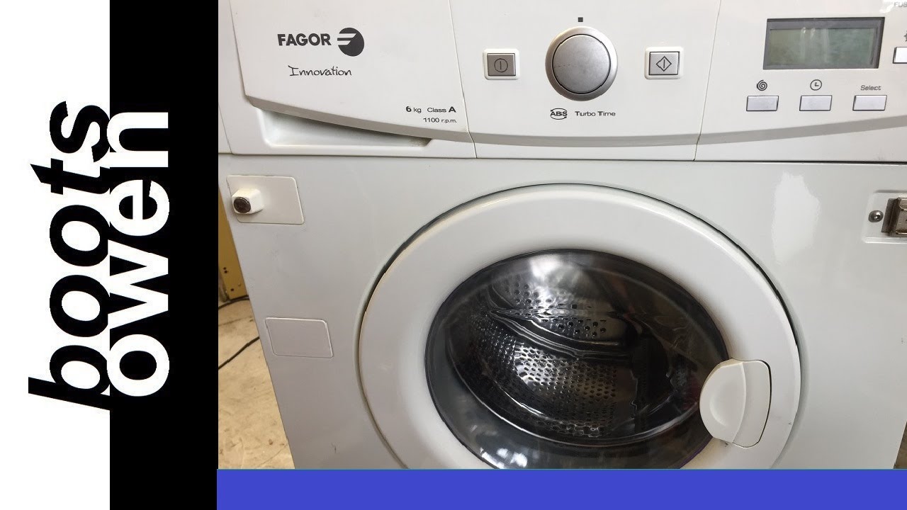 Fagor FUS 6116 IT: earth leak, fault finding and test wash, more problems. Washer Dryer testing