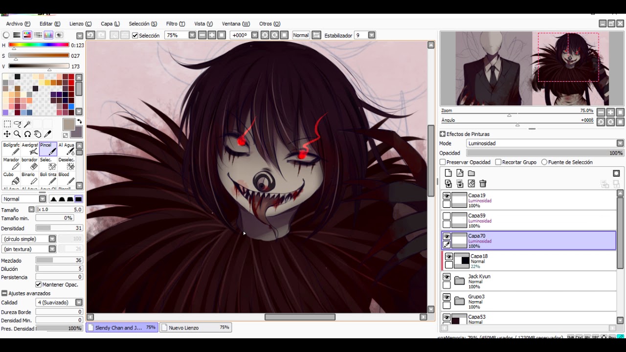 Laughing Jack & Slenderman --Speedpaints--