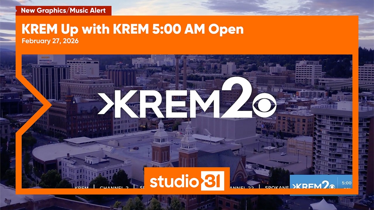 KREM Up with KREM 5:00 AM Open, 2/27/2026 (New Graphics/Music)