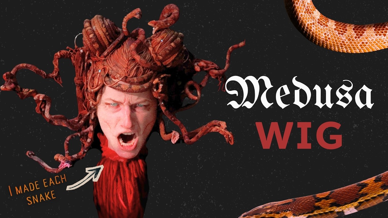 making a Ginger MEDUSA Wig a ✨chaotic✨ tutorial
