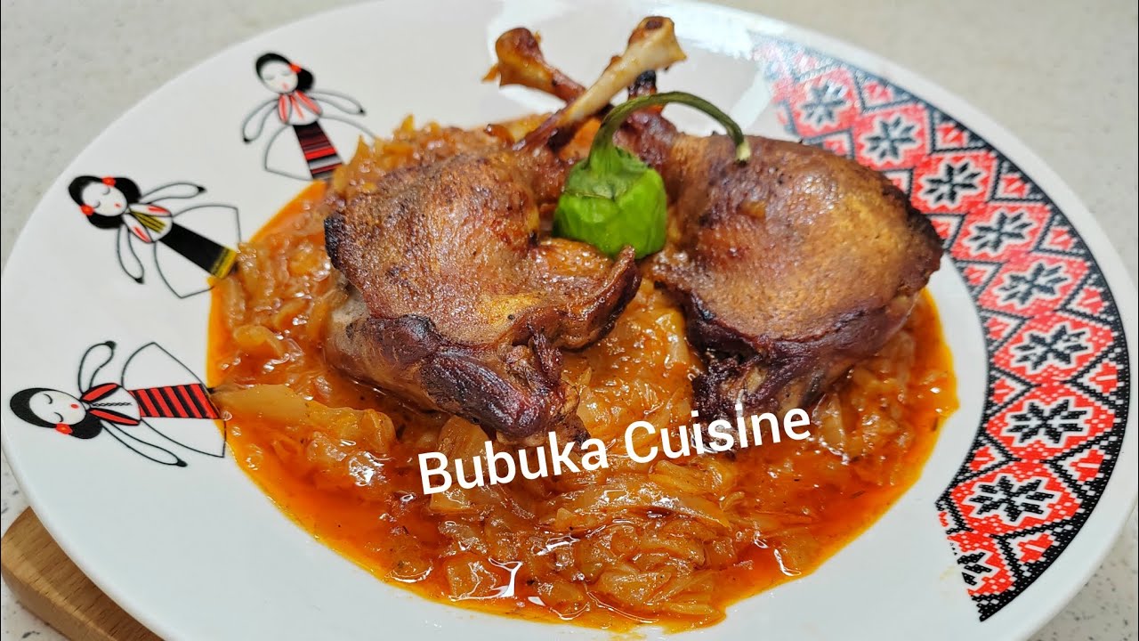 Pulpă de rata cu varza dulce reteta simpla și ușoară!@BubukaCuisine 