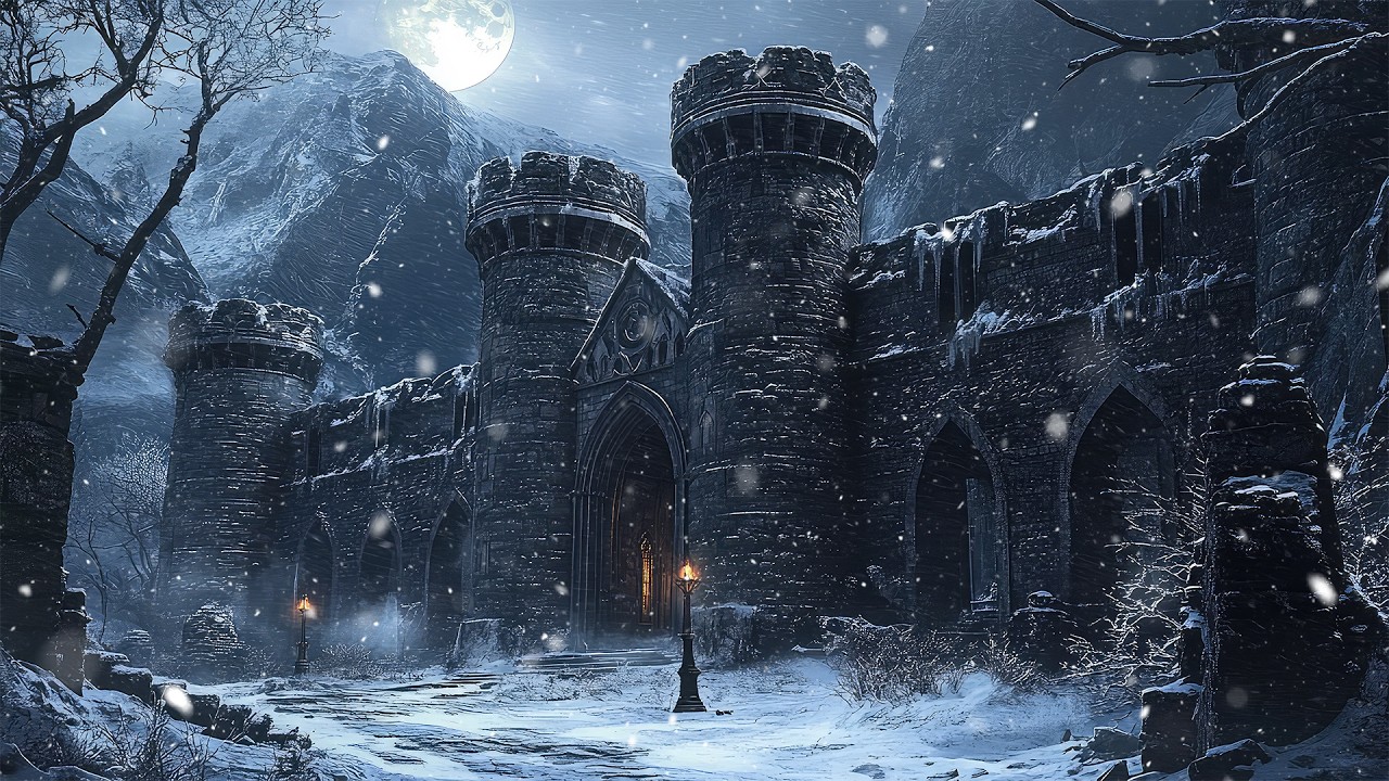 Frostlight on the Abandoned Fortress | Medieval Celtic Winter Ambience for Focus and Creative Work